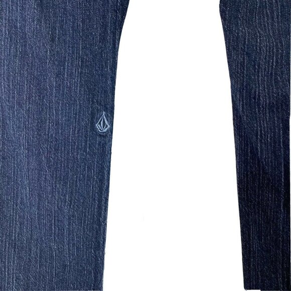 Volcom Women's size 30 2 x 4 Skinny Blue Denim Jeans Dark Wash 30 x 30 - Picture 3 of 12